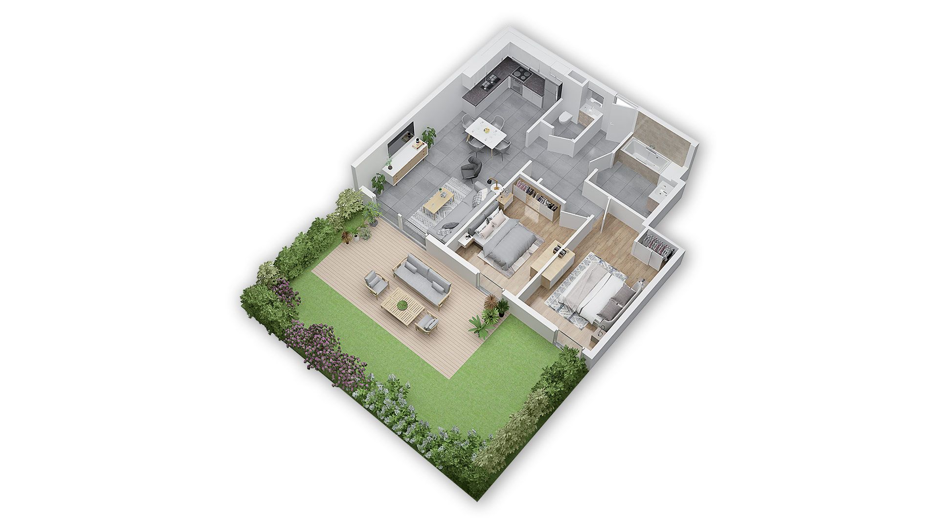Concept Immobilier - La Villa du Parc - Appartements neufs à Fameck - Axonométrie