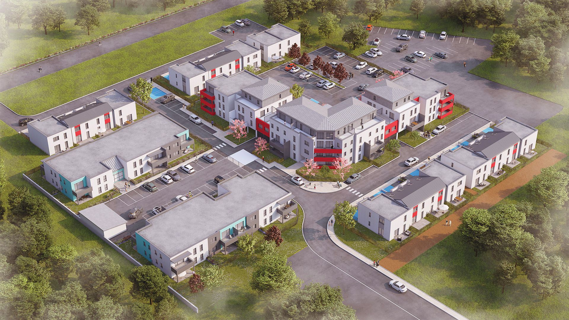 Concept Immobilier - Les Terres Rouges - Maisons et appartements neufs à Clouange - Vue extérieure