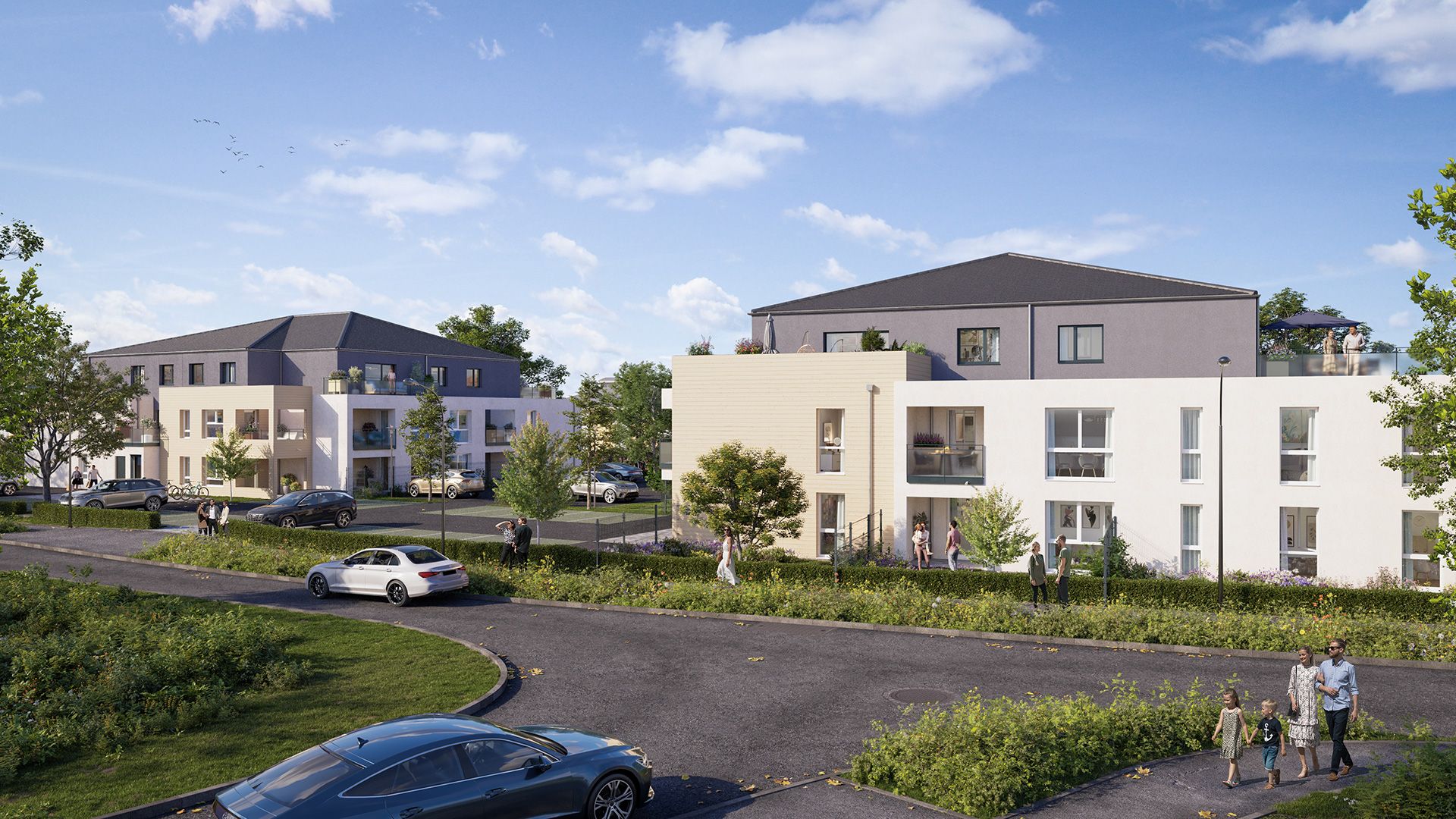 Concept Immobilier - Les Berges de Neptune - Appartements neufs à Terville - Vue extérieure